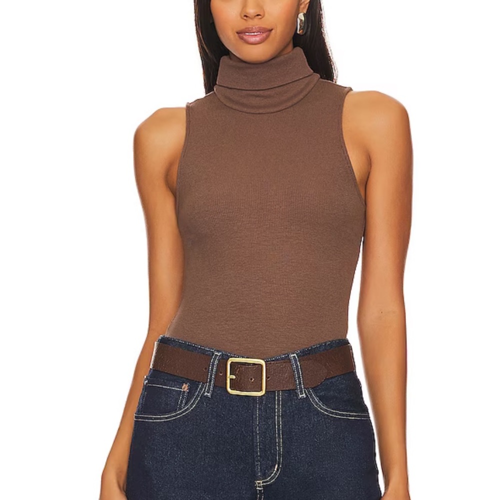 Lovers and Friends Blythe Bodysuit in Dark Mocha